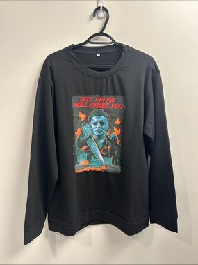 Black Halloween Graphic Sweatshirt
